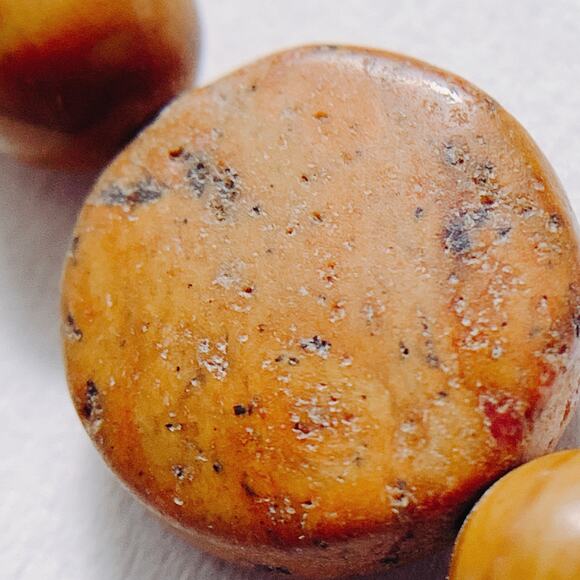 VTG Gemstone Rhodonite Picture Jasper Boho Artisan Necklace Statement Pendant - Picture 13 of 15